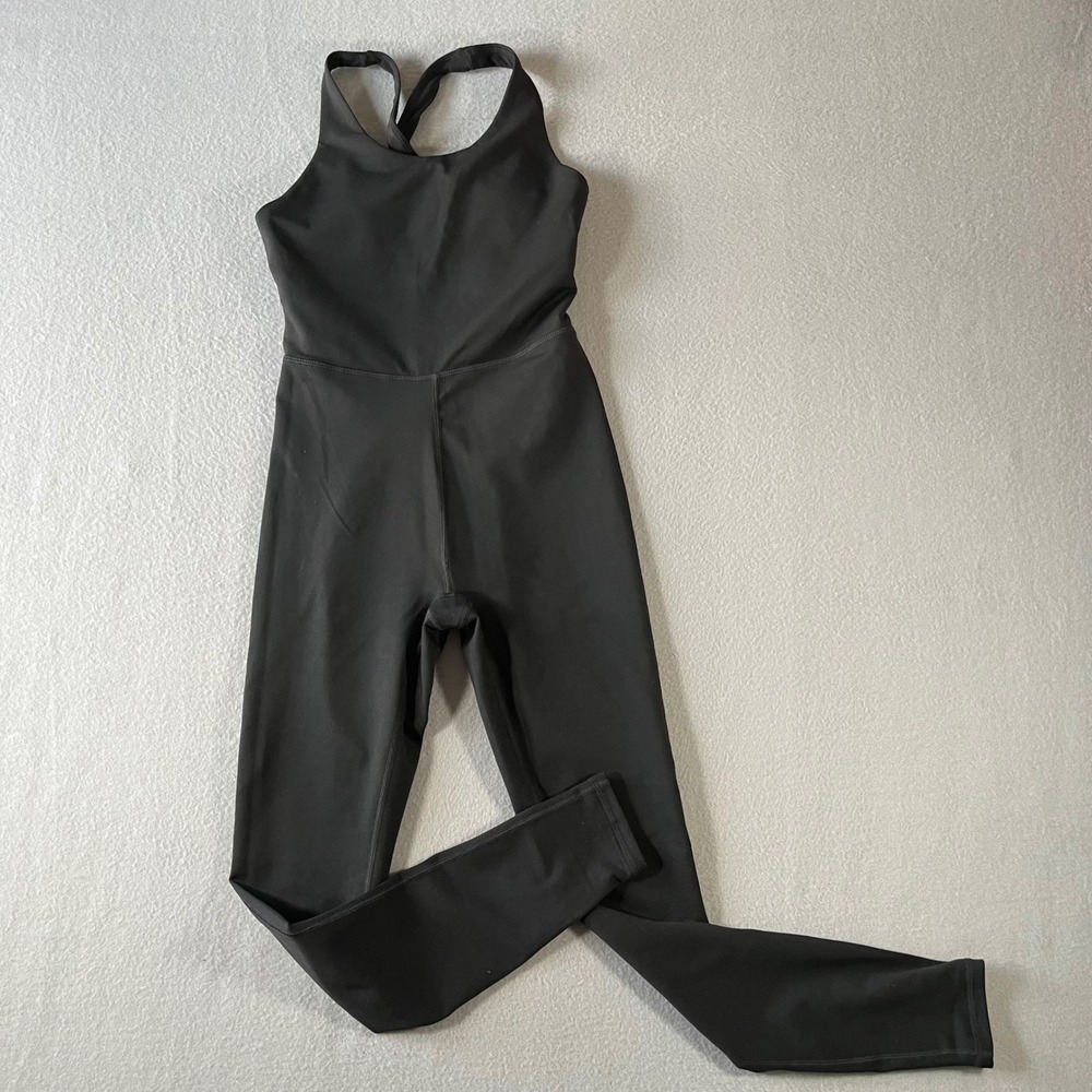 NWT Fabletics PowerHold Define Jumpsuit Black XS Crisscross Back Yoga Unitard